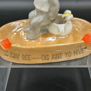 Vintage Ashtray Black Americana “Go Away Bee. . . Japan
